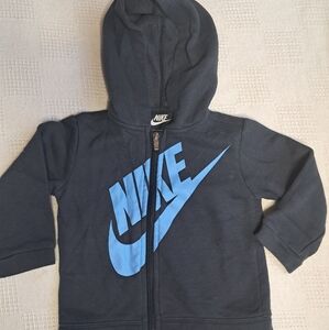 Toddler boy, 18-month navy blue nike zip-up hoodie